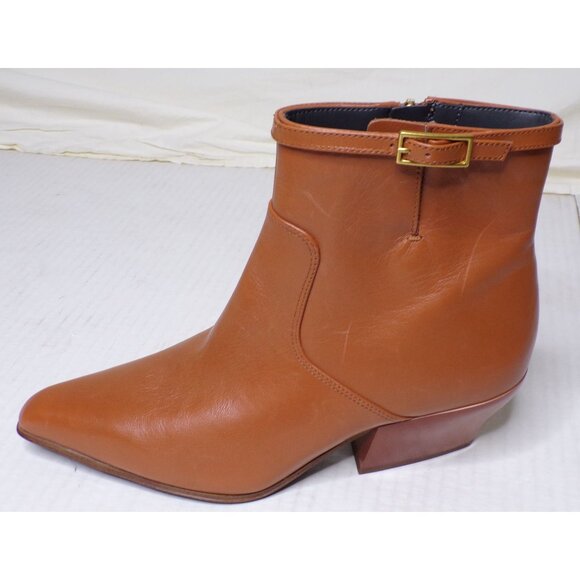 🆕FRANCO SARTO Amber Western Inspired Zip Bootie Ankle Boot 8 Brown - Picture 13 of 16
